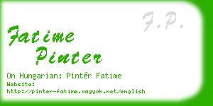 fatime pinter business card