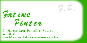 fatime pinter business card